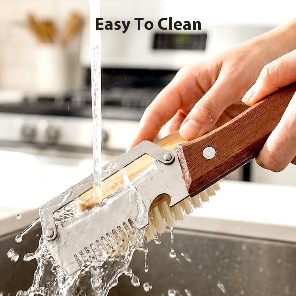 Multi-Functional Vegetable Peeler For Kitchen, Ultra-Sharp Stainless Steel Blade With Wooden Handle And Bottle Opener